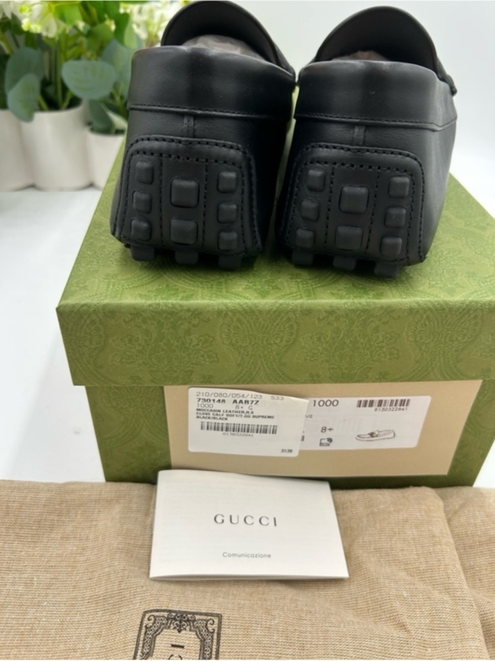 Men's Gucci interlocking G driver loafers size 8.5 fits 9 US made in Italy - Picture 3 of 7